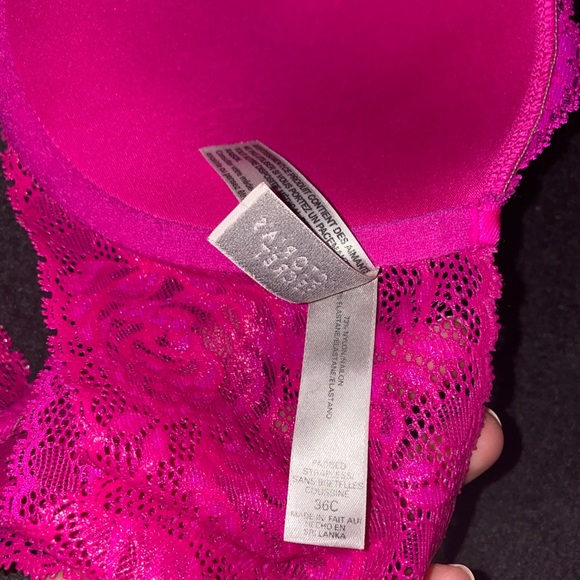 Hot pink VS embellished strapless bra - Picture 3 of 3